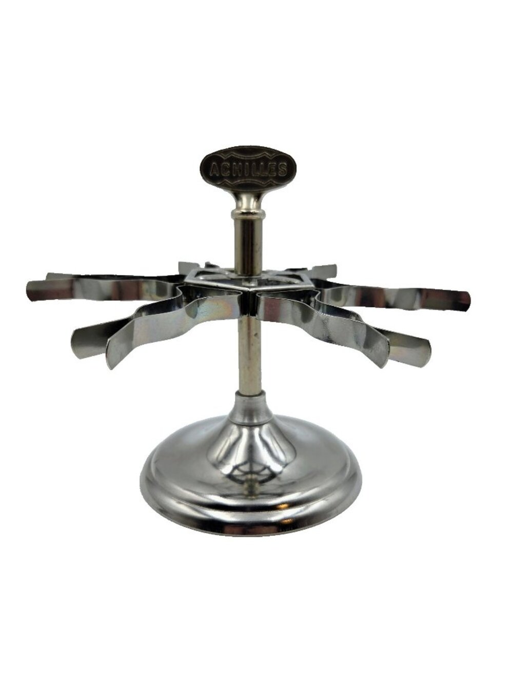 Vintage Achilles Stamp Holder Carousel Stand Revolving Rolling Rubber 6 Stamps